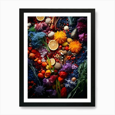 Kitchen Flowers 1 Art Print Framed Wall Art Poster Canvas Print Picture