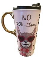 Greater Good Tall coffee/tea mug "NO PROB-Llama”.