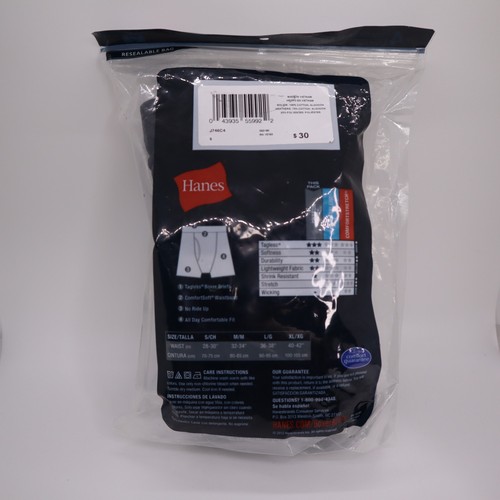 Hanes men's tagless boxer briefs sz Small 4 pack black/gray nwt - Picture 5 of 11