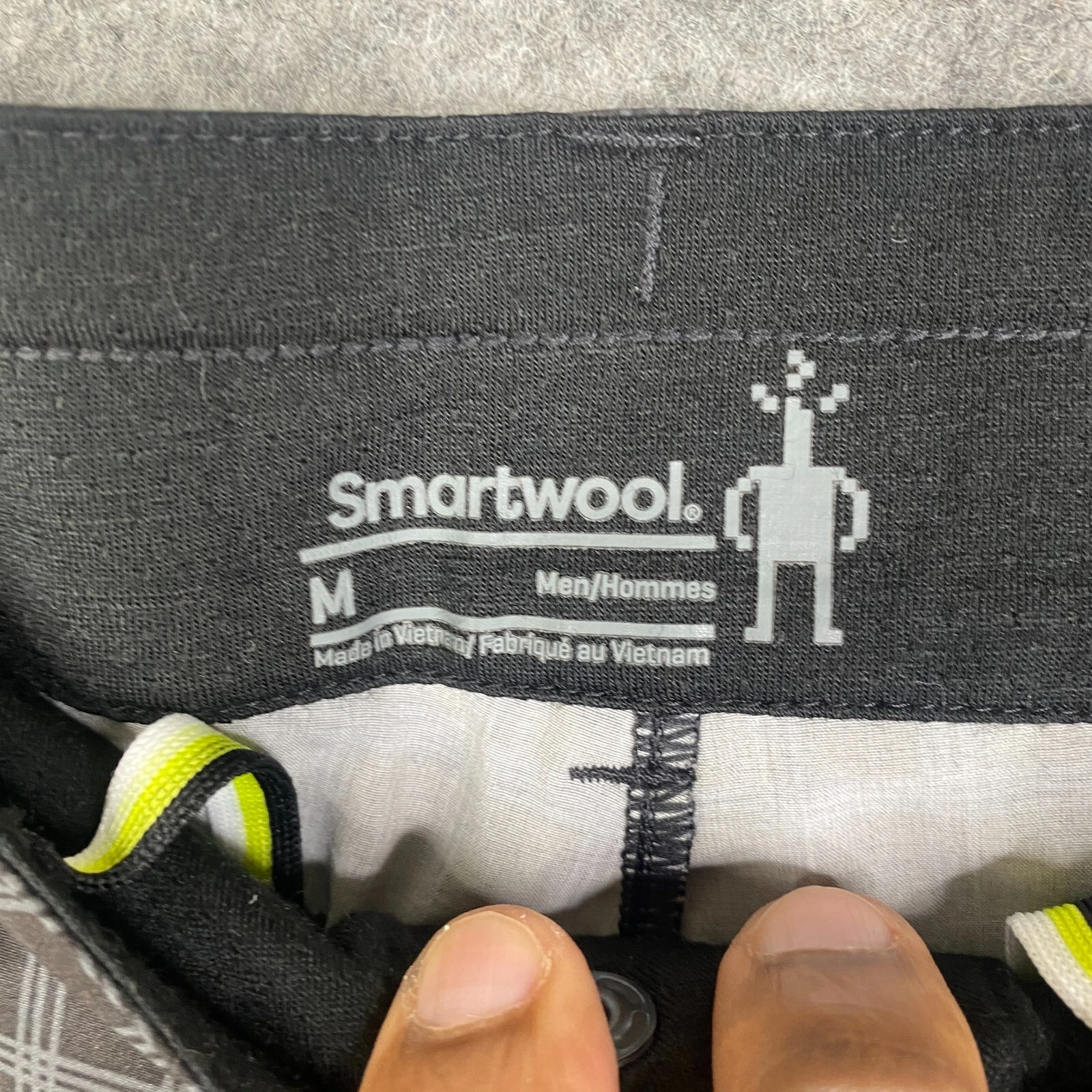 smartwool merino wool plaid lightweight hiking travel shorts