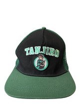 DEMON SLAYER Tanjiro SnapBack Trucker Hat Cap Black Green Adult Size Anime