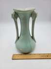 Vintage McCoy Vase USA Aqua Turquoise Blue Two Handles