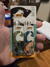BIC Ecolutions 2 Pk Pocket Lighter, Ecofriendly Candle Lighters, NIB