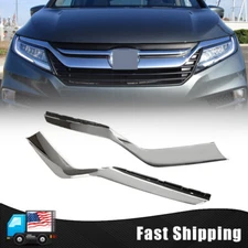 Pair For Honda Odyssey 2018 2019 2020 Front Grille Trim Molding Chrome HO1212118
