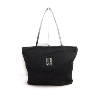 Fendi Black Monogram FF Zucca Shopper Tote Bag 863411 | eBay