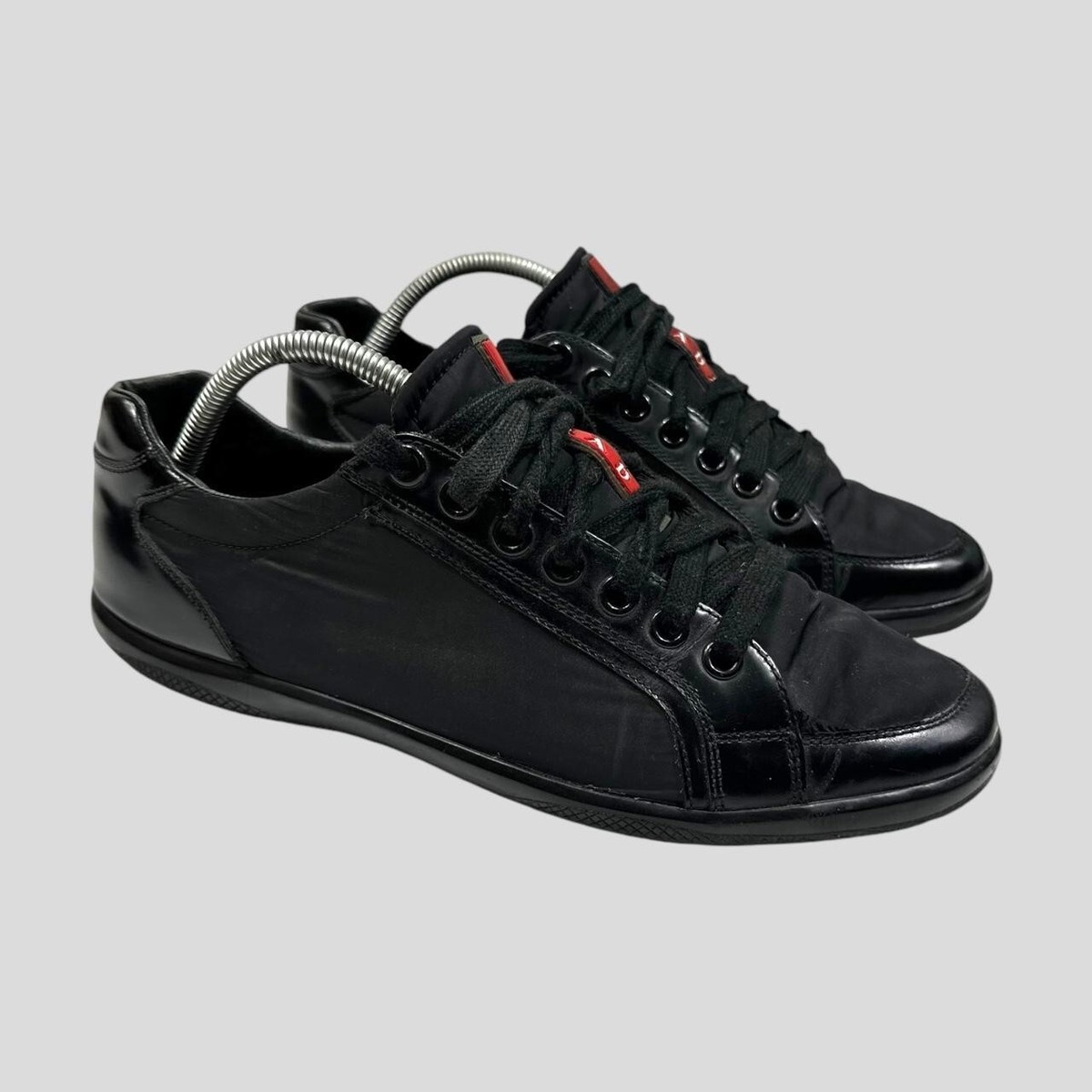 Prada Sport Leather Nylon Low Trainer UK9 UK