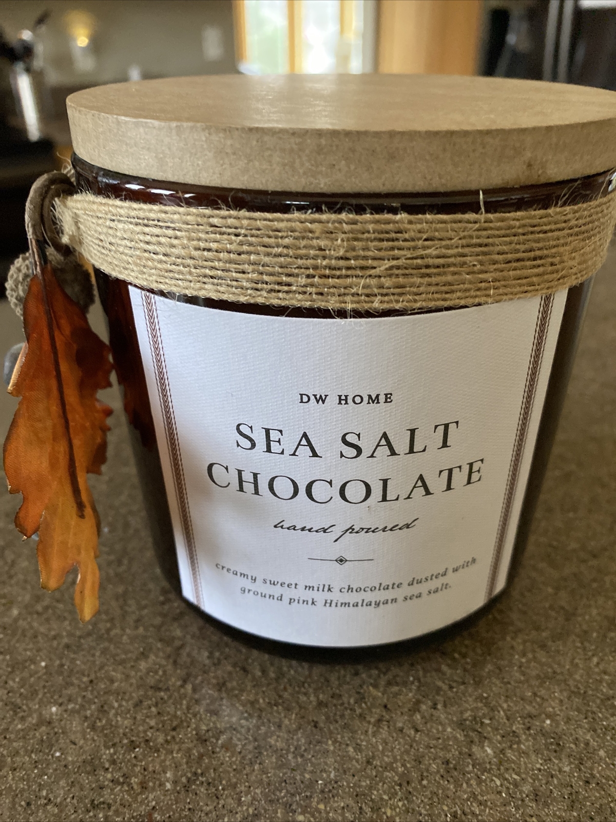 1 DW Home SEA SALT CHOCOLATE Scented Wax 2wick Large Candle 21.4 Oz