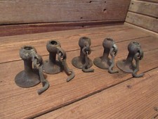 Vintage LOT 1900's Solid Brass Floor Mount Door Stoppers