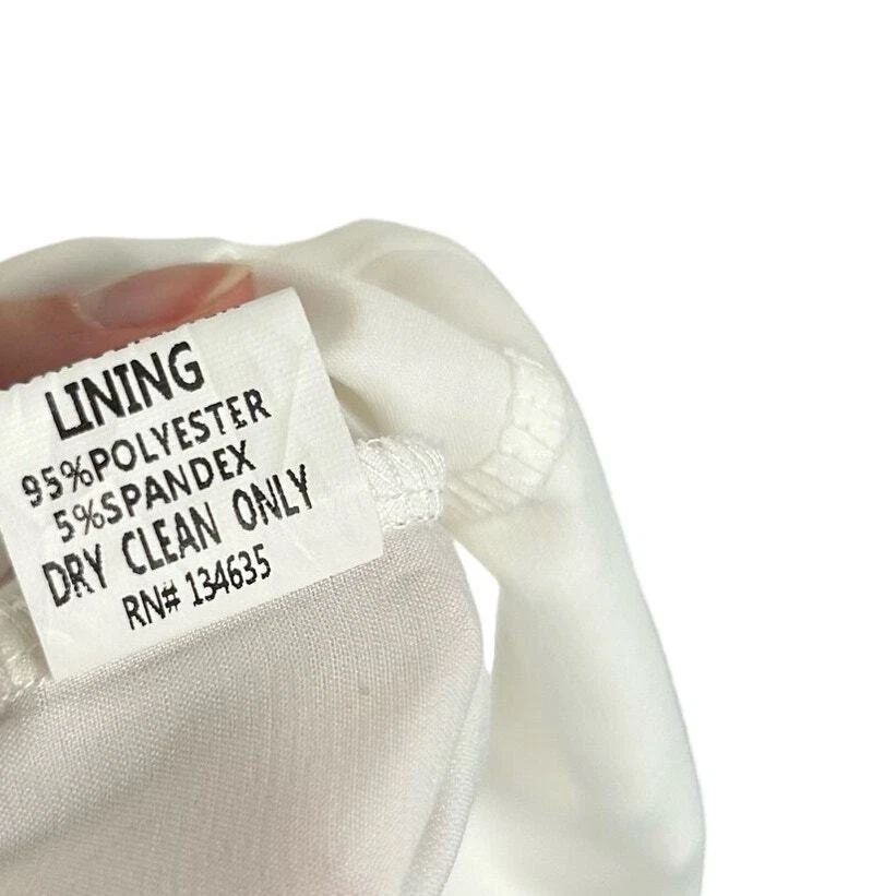 Minuet White & Cream Faux Pearl Embellished Strapless Maxi Dress Womens Small - Image 3 of 4