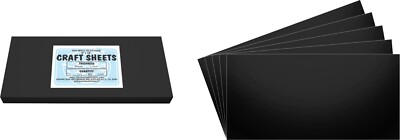 Black Flex Plasticard Polystyrene Craft Sheets - 6''x12'' - .040'' thick - 25 Pack