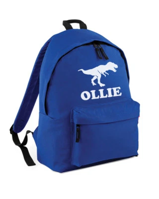 NOT SPECIFIED Customised T-REX Backpack Ruck School Bag For Boys With Child Name Printed L287
