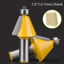 15°/22.5°/30° TCT Carbide Chamfer & Bevel Edging Router Bit 1/2"(12.7mm) Shank