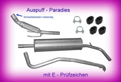 Abgasanlage + Kat. Rep. Rohr für VW UP! 1.0 (121, 122, BL1, BL2) 60 & 75PS  +Kit