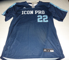 NWT Adidas Icon Pro Baseball Jersey Player #22 Blue Size 44 Sample