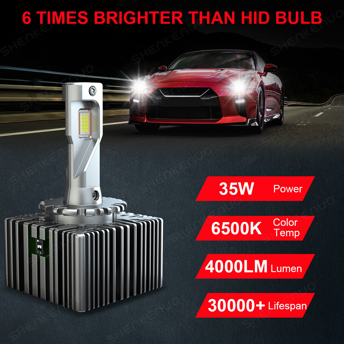 New For 2014-2018 Maserati Ghibli 2pcs D3S LED Headlight Bulbs High/Low Beam