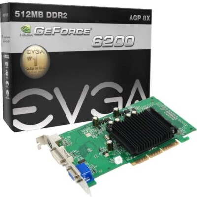GeForce 6200LE D128M 128MB AGP Graphics Card- GSV62LE-T2128H-FB85