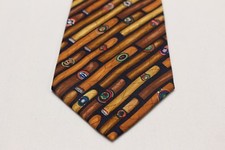 CIGARS - ALYNN NECKWEAR - VINTAGE - MADE IN USA - 100% SILK NECK TIE!
