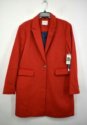 Court & Rowe Womens Car Coat Front Button Closure Peaked Lapels Flap Pockets  L