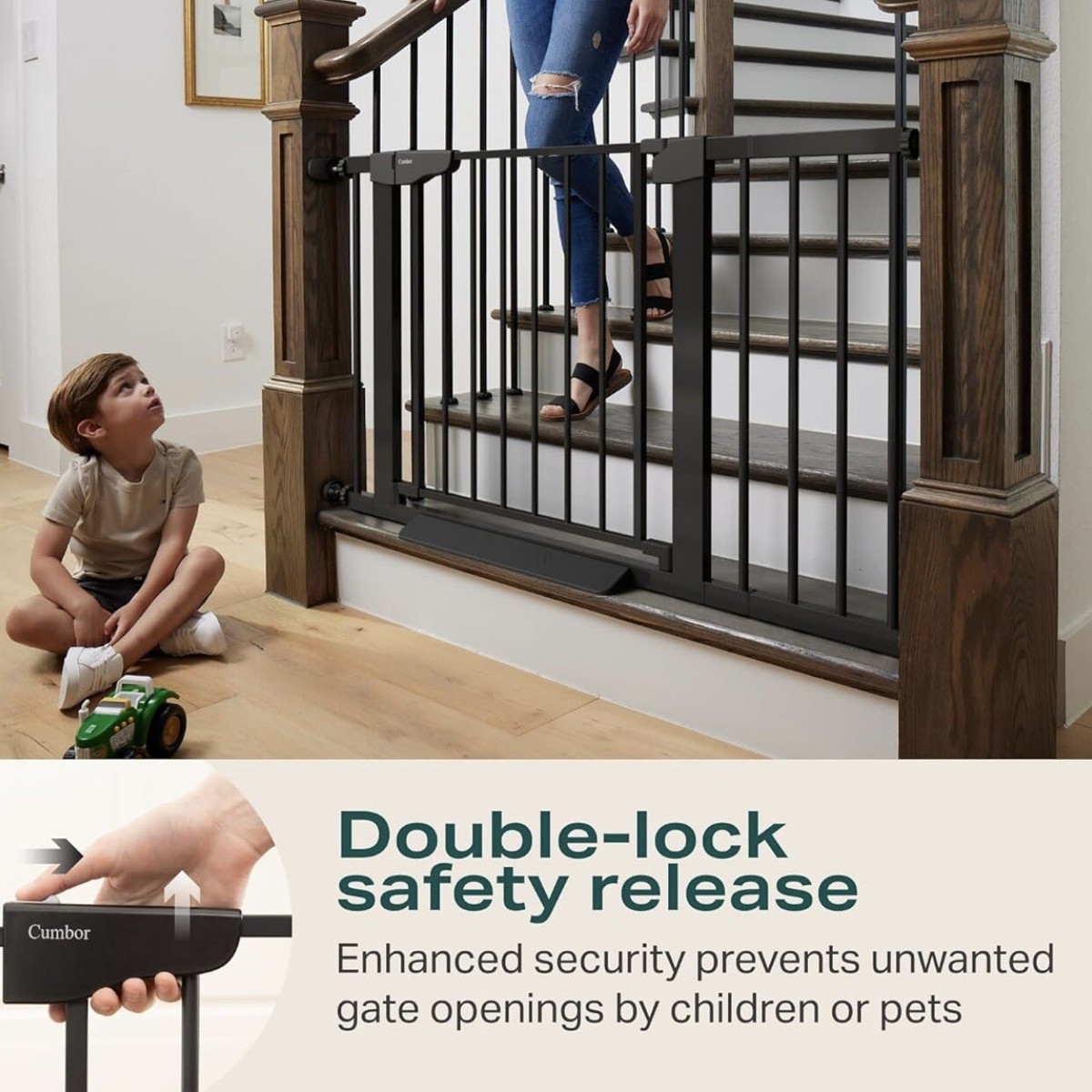 Retractable Baby Gate Cumbor 36