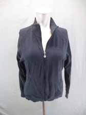 NIKE DRI-FIT Size M 8-10 Womens BLK Cotton Blend Full Zip Athletic Jacket 760