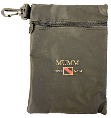 Mumm Cuvee Napa Clear View Beauty Cosmetic Travel Bag with Attachment Hook & Zip