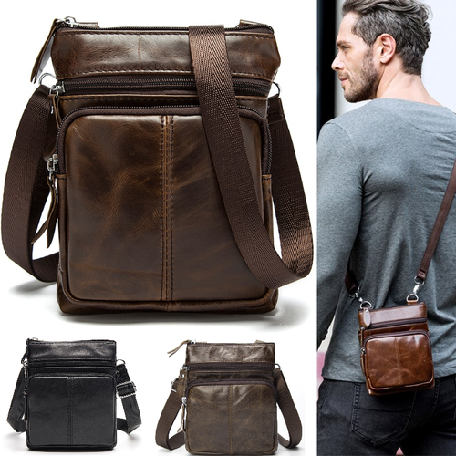Bolso Mensajero De Hombre Bolsa Bandolera masculino para hombres Cuero  Original | eBay