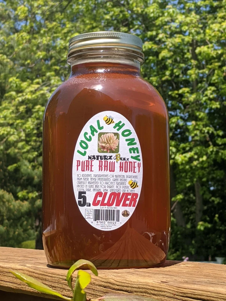 2x RAW HONEY 5LB Includes Two 5lb Jars RAW CLOVER 5LB & RAW WILDFLOWER 5LB - Image 3 of 4