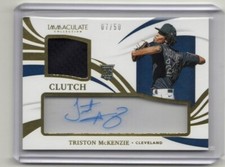 TRISTON MCKENZIE - CLEVELAND - IMMACULATE CLUTCH ROOKIE PATCH AUTO #'d /50  HOT!