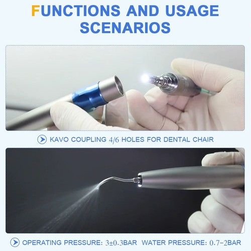 Sonicflex Type Dental Air Scaler Hygiene LED Handpiece fit KaV Multiflex Couple - Imagen 17 de 18