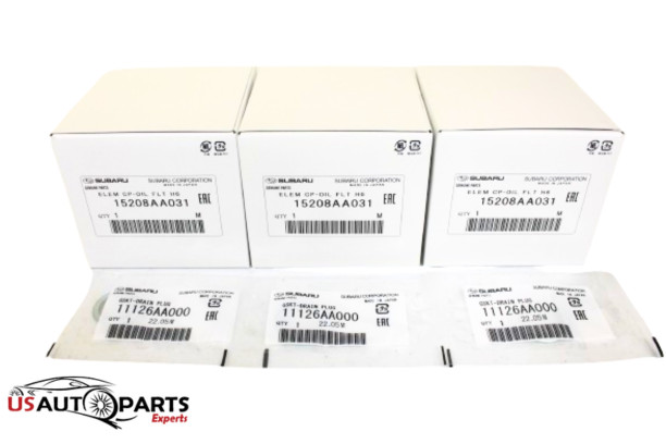 3 Pack - Genuine Subaru Engine Oil Filter & Crush Gasket All 6 Cyl 85-21