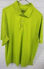 Nike Golf Dri-Fit S/S Polo Shirt Mens Size Large Tour Performance Green Neon