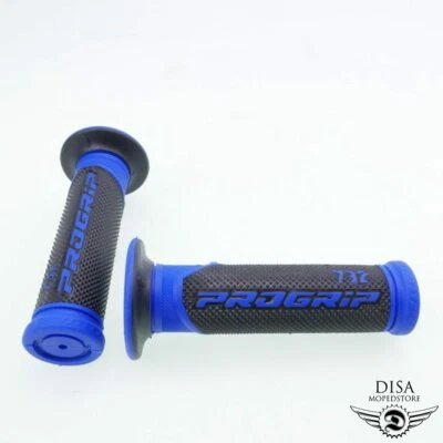 Progrip 732 Griffe blau Griffgummi Satz für Roller Motorrad 22mm 24mm