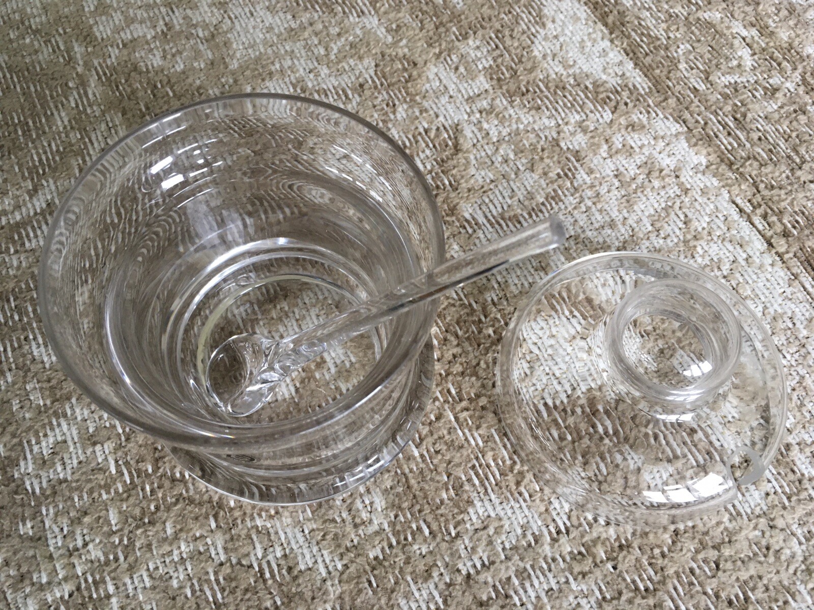 Dartington Crystal Glass Pot & Spoon Marmalade, Jam, Honey. Frank