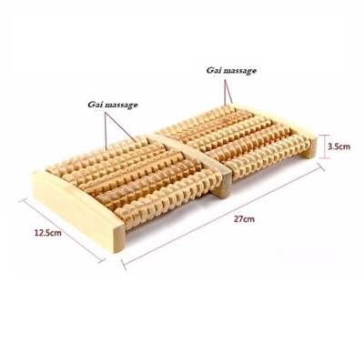 Wooden Roller Target Leg Acupuncture Points for Release & Stimulation