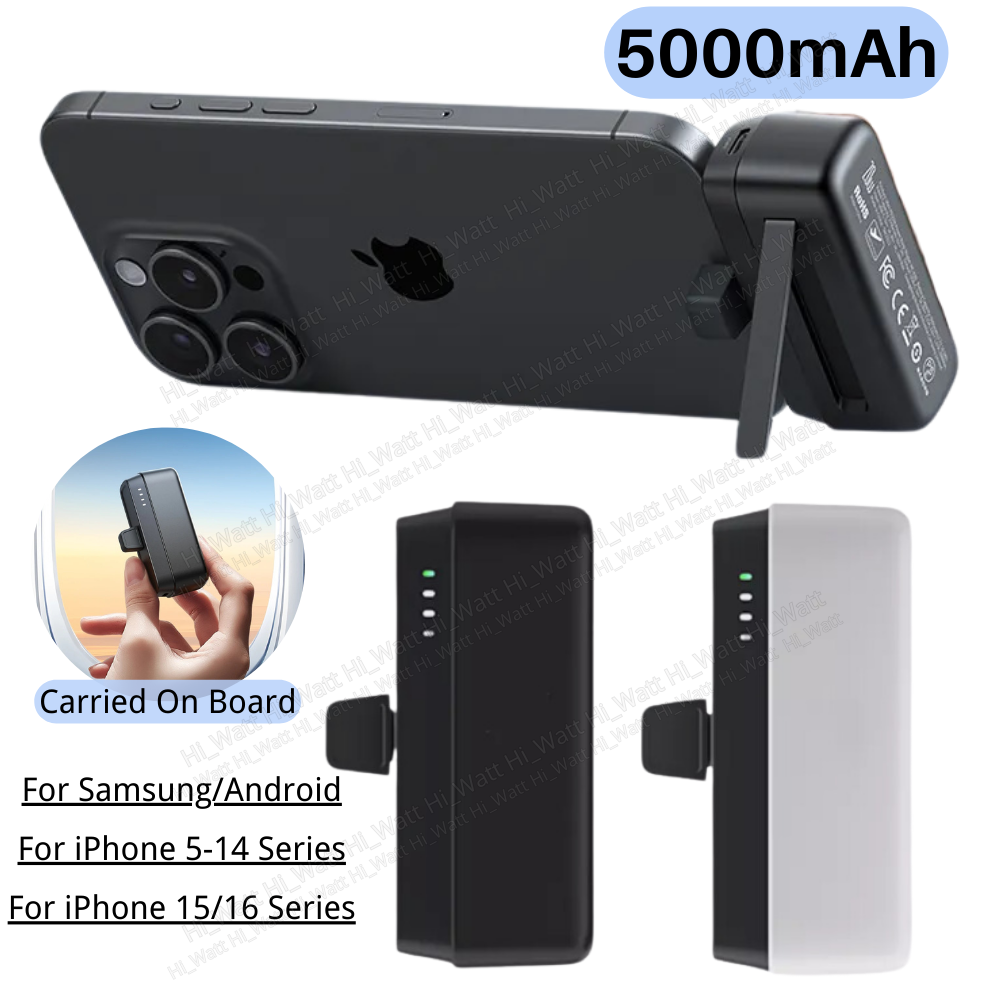 5000mAh Mini Power Bank Portable External Battery Charger For iPhone 14 Samsung