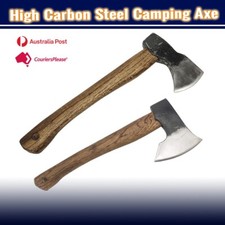 Heavy Duty AXE Tactical Camping Hunting Hatchet Handmade Wood Handle Chopper