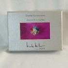 NIB Nicole Miller Crystal Cobalt Pink  Jeweled Evening Bag Paperweight