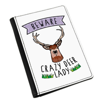 Beware Crazy Rabbit Lady Passport Holder Cover Case Wallet - Funny