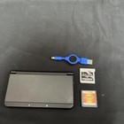 New Nintendo 3DS Black Game Console Tested w/ Two Game , USB Charging Cable
