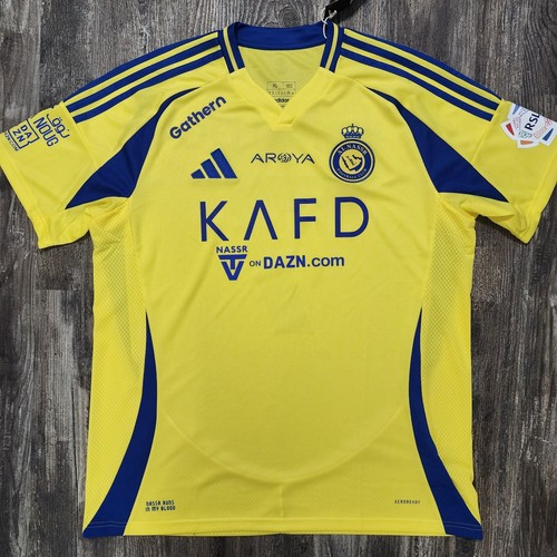 2025 Adidas Al-Nassr FC Home Soccer Jersey Cristiano Ronaldo Men XL Portugal - Picture 2 of 6
