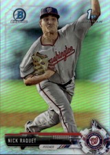 2017 Bowman Draft Nick Raquet #BDC-182 Chrome Refractor Washington Nationals 13N