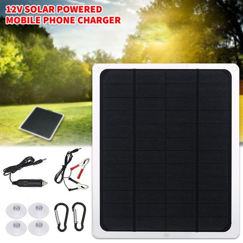 20W Solar Panel 12V Trickle Charger Battery Charger Kit Maintainer Boat Car RV
