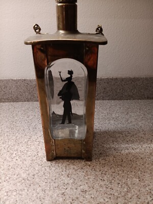 Rare Vintage Glass and Brass Courvoisier Cognac Decanter