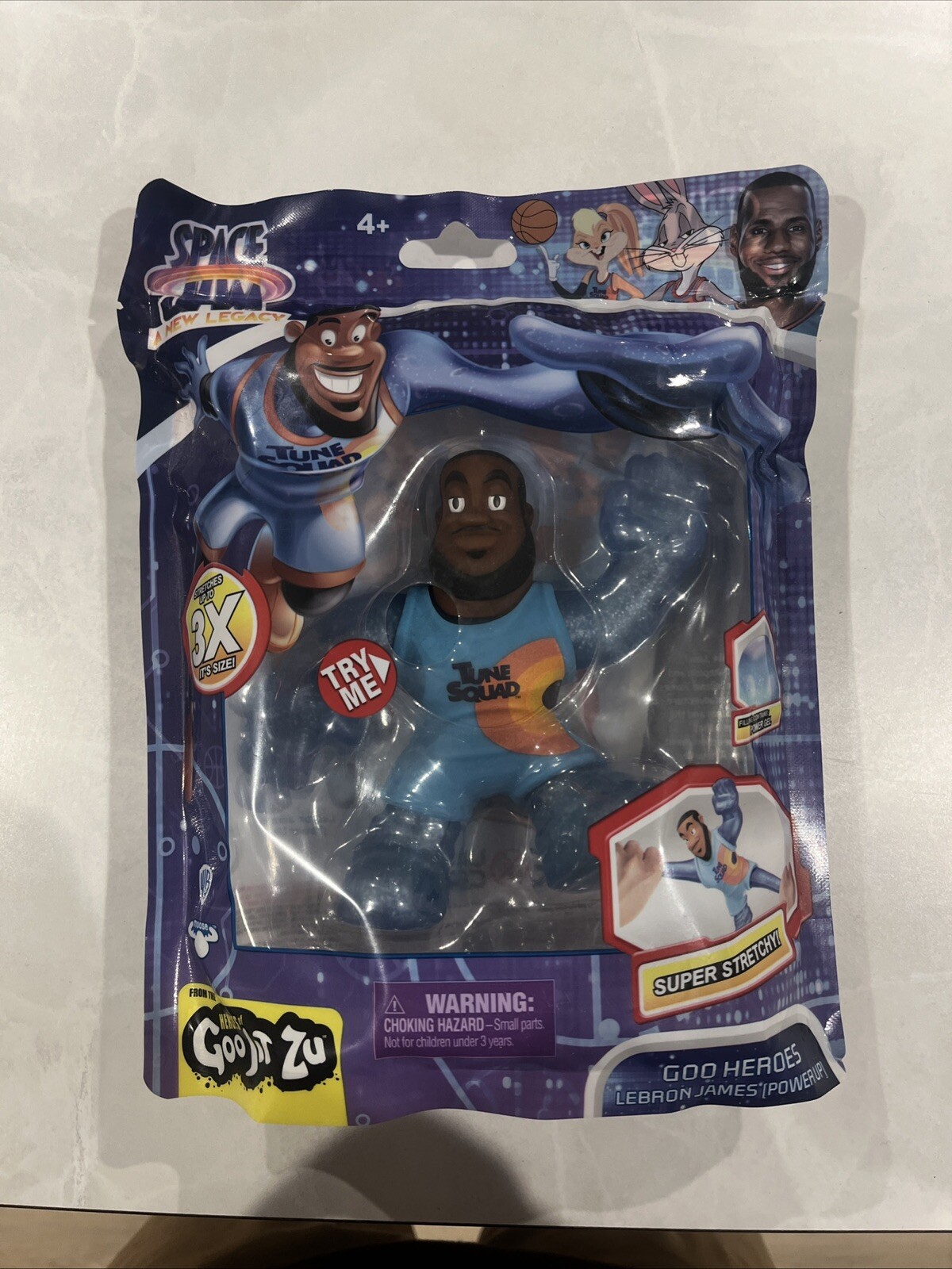 Space Jam Lebron James Goo Jit Zu Stretch Action Figure New