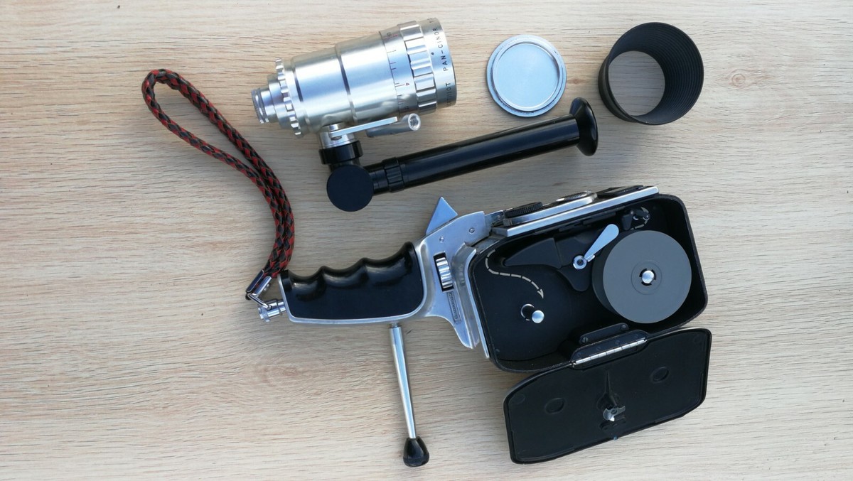 PAILLARD BOLEX とSOM BERTHIOT PARIS PAN Paillard Bolex H-16 16mm Movie Camera + Som Berthiot Pan