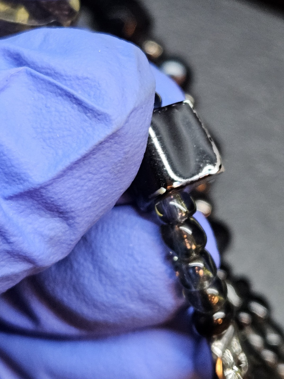 Multi Beaded Multi Strand Black Shell Beaded Blac… - image 13