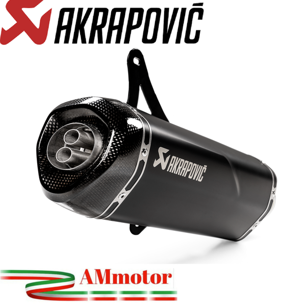 Auspuff Motorrad Akrapovic Vespa Gts 300 2019 Endtopf Edelstahl Schwarz Slip-On-image