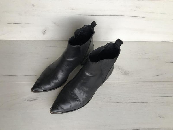 Women Acne Studios Boots Black Leather 37