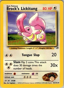 Brock's Lickitung 041/132 Gym Heroes Uncommon Pokemon Card