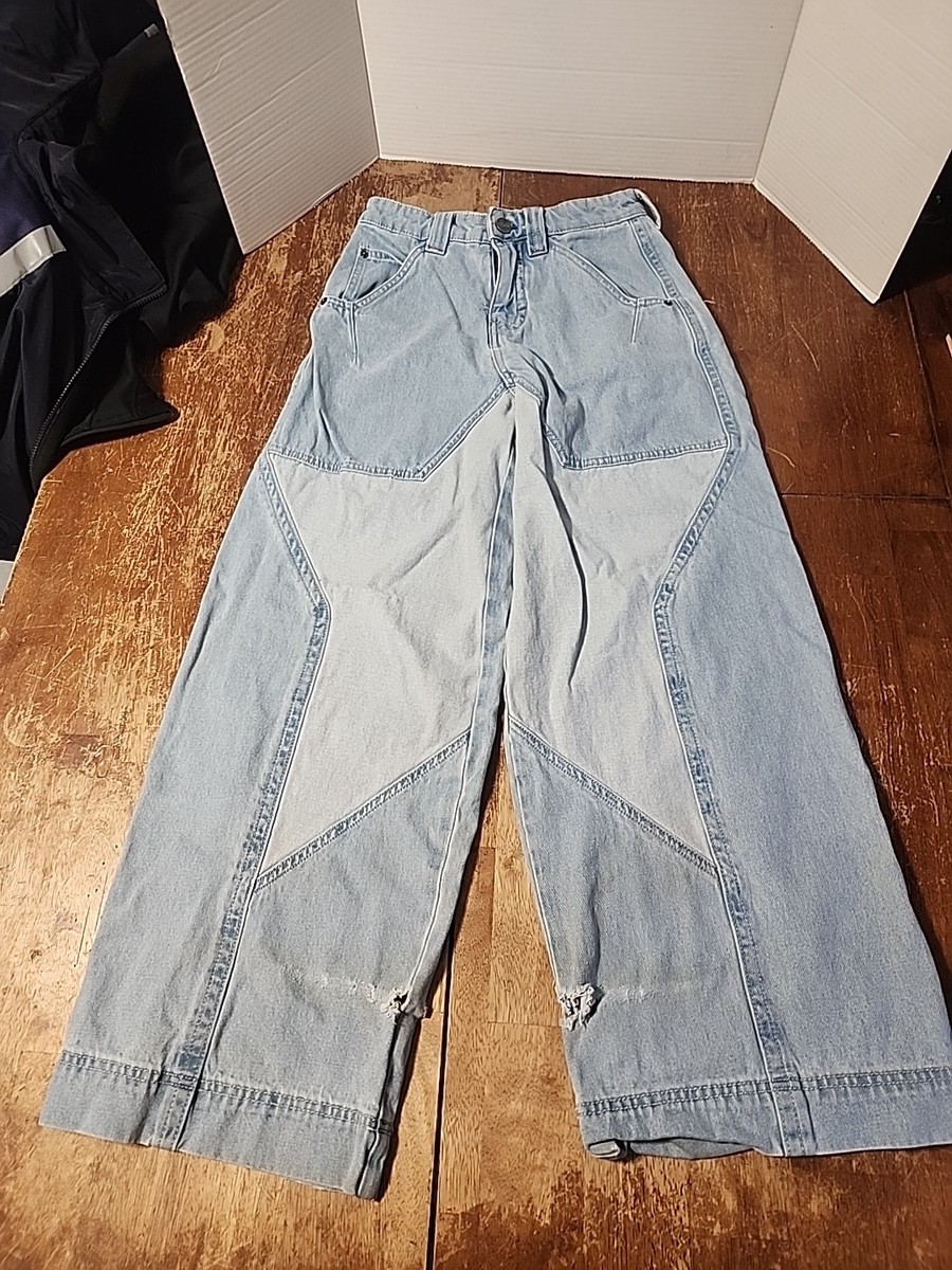 90's Vintage A.LAB Jeans Size 26x30 Star Design Y2K Baggy Skater